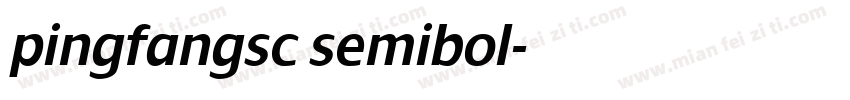 pingfangsc semibol字体转换